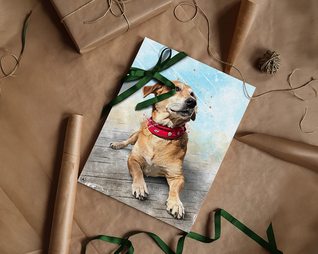 Pet portrait as a gift