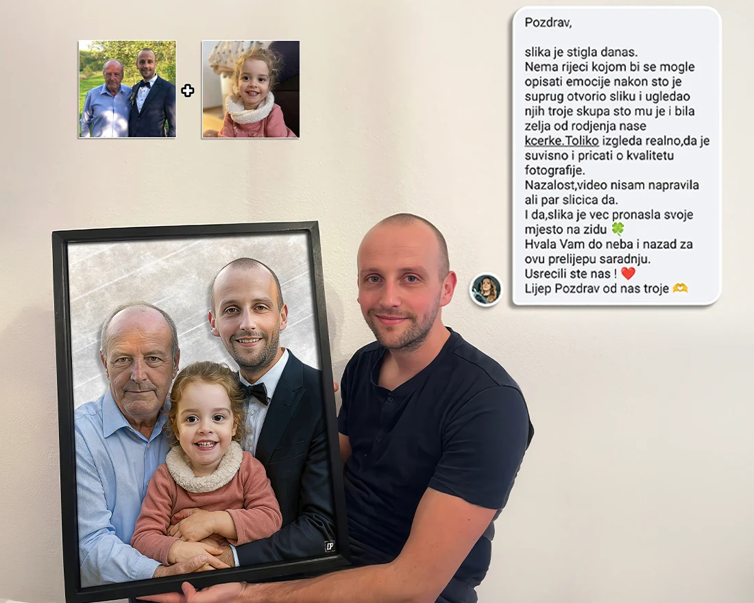 Combined portrait — before and after blending
