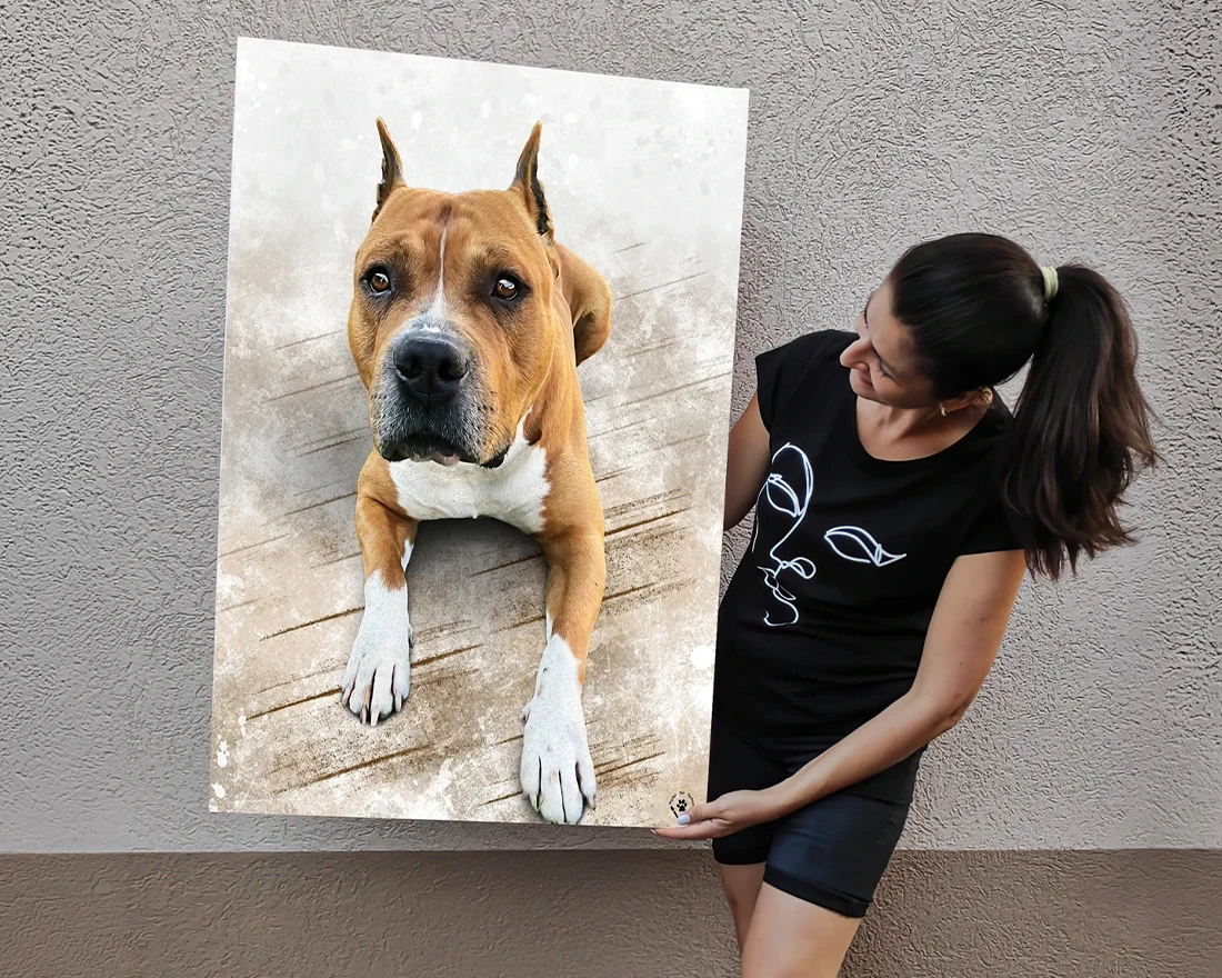 Pet portrait — before and after processing