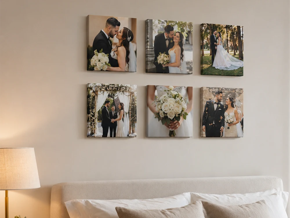 Wedding — 9-piece set on wall